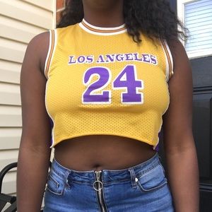 Basketball jersey crop top
